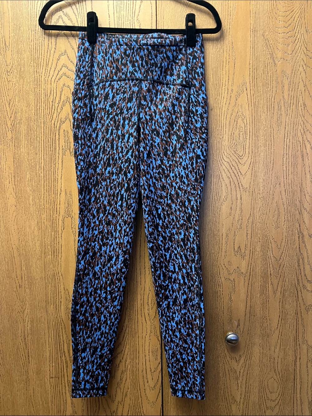 lululemon athletica Blue and Brown Printed High-Waist Leggings